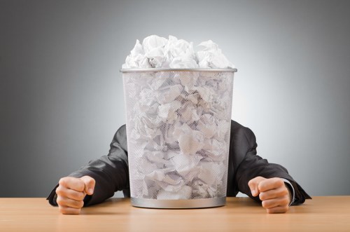 Professional waste removal service in action